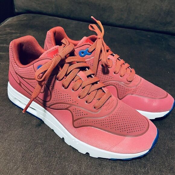 Nike WMNS Women's Air Max 1 Ultra Moire Hot Lava White 3M 704995-800 Fiberglass - Picture 1 of 16